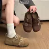 Versão em Couro Super Macio Solado Grosso Confortável Sapatos Femininos Totalmente Cobertos Sapatos Birkenstock Fivela de Couro Sapato Mary Jane Feminino Mocassins