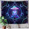 Amazon Venta Caliente Tapices de Sol Psicodélico Hippie Vertical Color Colgante de Pared Hongo Cactus Tela Colgante Estampado