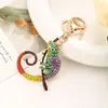 Colgante Llavero Lagarto de Diamantes de Color Degradado, Accesorio de Bolso Único y Moderno, Cadena para Llavero al por Mayor