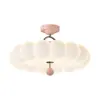Luz de Techo Estilo Vintage Crema Espectro Completo Protección Ocular Creativa Cristal Acogedor Romántico Habitación de Princesa Infantil