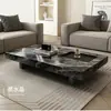 Mesa de Centro Rectangular Estilo Italiano Minimalista Moderno para Sala de Estar, Oficina en Casa, Apartamento Pequeño, Mesa de Moda