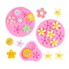Varios Moldes de Silicona con Forma de Flor, Incluyendo Girasoles y Flores de Cinco Pétalos, para Chocolate, Pasteles de Fondant y Decoraciones de Postres