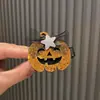 Adornos de Halloween Transfronterizos para Niños Pasadores para el Cabello de Niñas Divertidos de Bruja Calabaza Pasadores de Actuación Pinza Superior Accesorios para la Cabeza de Dibujos Animados