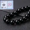 Venta al por mayor Ágata Negra Natural Grado 7A Cuentas Sueltas Hilo Largo Semiacabado Pulsera de Cuentas DIY Cuentas Espaciadoras Cuentas de Oración Accesorios