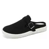 Calçados Masculinos de Verão Respiráveis de Tamanho Grande para Cruzamento de Fronteiras, Meia-Bota Heelless Meio Copo, Sandálias Slip-On Leves tipo Beanie para Homens 47