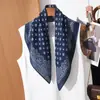 Bufanda Cuadrada de Espiga Simple y Elegante de 65 cm para Mujer, Bufanda de Seda de Lujo Ligero de Gama Alta, Bufanda Multifuncional para Viajes, Chal y Bufanda