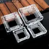 Cenicero de Cristal de Alto Gama con Sensación de Ceniza Volante, Personalidad Comercial Tendencia Atmosférica, Cenicero para Sala de Estar del Hogar, Avanzado