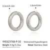 Aro Simple Minimalista Clip Básico para Oreja Sin Perforar Moda Ins Transfronteriza Europea y Americana Accesorios de Oro 18K Joyería Acero Inoxidable Mujeres