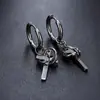 Pendientes de Aro Cruzados de Zirconia Transfronterizos para Hombres, Pendientes de Aro Lisos, Pinzas para Orejas de Rayo, Colgantes para Orejas, Accesorios para Orejas para Mujeres, Muestra en Vivo de Tiktok