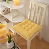 Almofada Macia Espessa de Cor Sólida Pelúcia de Milho Almofada de Assento para Estudantes com Amarras Pad para Cadeira de Jantar Tatami para Sentar por Longos Períodos no Escritório