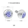 Pendientes de Aleación de Titanio F136 Chapados en Oro con Incrustaciones de Diamantes para Mujer, Piercing de Rosca Interna, Stud para Hélice, Stud para Labio, Accesorios de Piercing Transfronterizos