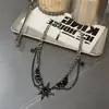 Alas de Viento Oscuro Estrella Mang Hip-Hop Collar para Mujer para Niños Todo Fósforo Diseño de Nicho Cadena de Clavícula Y2K Nuevo
