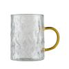Copo de Água de Vidro de Alta Aparência Ins Caneca Copo de Chá de Flores Doméstico Feminino com Alça à Prova de Explosão Resistente ao Calor Copo de Café