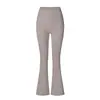 Pantalones Acampanados Cepillados de Amazon Cintura en Forma de V Pantalones Deportivos Ajustados de Cintura Alta Moldeadores Pantalones de Melocotón
