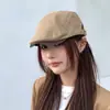 Boina Invertida Yuppie Nueva para Mujer Verano y Otoño Sombrero de Boina Fino Retro Moda Coreana Casual Tendencia Sombrero Adelantado