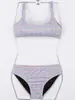 2024 Nuevo Estilo Coreano Bikini Dividido Estilo Fresco para Niña Cuadros Cintura Alta Cubre Vientre Adelgazante Bikini para Vacaciones en Aguas Termales