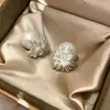 Brincos Florais com Pérolas e Zircônias, Tarraxas de Alta Qualidade Estilo Francês Multi-Uso, Brincos de Nicho Estilo Férias de Luxo Leve