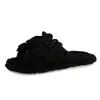 Pantuflas peludas de girasol estilo hada para mujer, moda versátil de otoño e invierno 2026, pantuflas planas de tira cruzada