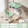 Conjunto de mesa infantil para alunos do ensino fundamental e médio, mesas e cadeiras de estudo eleváveis, mesa escolar atacado