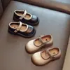 Zapatos de Princesa de Cuero para Niñas 2026 Primavera y Otoño Negro Suela Suave Zapatos Individuales para Niñas Zapatos Pequeños de Cuero para Niños Zapatos de Desempeño para Estudiantes de Primaria