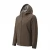 Chaqueta softshell para pareja, unisex, con capucha, chaqueta exterior elástica, cortavientos para desplazamientos urbanos, ropa de montañismo