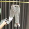 2026 Calças Flare Novas, Estilosas e Elegantes para Bebês Meninas, Adequadas para Primavera e Outono, Leggings de Algodão Fino e Amigáveis à Pele para Meninas