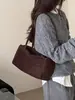 Bolso Tote Suave de Gamuza Perezosa 2026 Nuevo Bolso de Bolos Terciopelo Escarchado Boston Bolso Grande Bolso de Hombro Retro