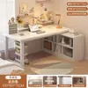 Escritorio de Esquina Uso Estudiante Hogar Escritorio para Escribir Escritorio de Esquina para Oficina Escritorio en Forma de L Escritorio con Estantería Integrada Escritorio de Computadora para Dormitorio