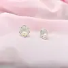 Pendientes de Perla Irregulares con Volantes, Agujas de Plata S925, Textura Mate, Estilo Fresco y Suave