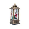 Lámpara de Viento Navideña Rellena de Agua Luz Led de Cristal Papá Noel Decoración para Fiesta Navideña Adornos Regalos de Navidad