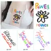 Quan Zhilong Gd Mesmo Estilo Pequena Margarida Colorido Tatuagem Adesivos À Prova D'água Longa Duração Estilo Ins Nicho High-End Pintado Grafite