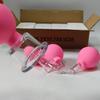 Nuevo Juego de Plástico de Cuatro Piezas, Kit de Ventosaterapia Rosa, Ventosas, Kit de Ventosaterapia Casera Sin Llama, No Vasos de Vidrio
