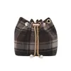 Bolso Cruzado Estilo Coreano Tela Nizi 2025 Otoño Nuevo Bolso de Mujer de Moda Tendencia Bolso de Hombro Cadena Bolso Cubo Simple