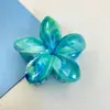 Presilha Grande Estilo Resort de Luxo Transfronteiriça de Frangipani para Penteado Updo na Parte de Trás da Cabeça, Presilha de Tubarão para Cabelo Semi-Preso, Acessório de Cabelo da Moda
