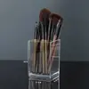 Portalápices transparente de escritorio, caja organizadora de gran capacidad para material escolar de estudiante, almacenamiento de brochas de maquillaje, caja de almacenamiento multifuncional y minimalista