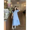 Vestido de Verano 2026 Estilo Nuevo Talla Grande para Mujer Estilo Perezoso Chic Patchwork Holgado Elegante Adelgazante Línea A