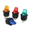 Interruptor redondo de 12V com LED iluminado, operado por polegar, de cabo longo, modificação de carro com alça, interruptor em forma de barco, interruptor basculante KCD1