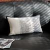 Almofada Jacquard Francesa para Sofá Capa de Almofada Listrada com Enchimento Luxo Leve Alta Qualidade Modelo de Sala de Estar Apoio de Cabeceira