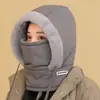 Gorro Cálido de Invierno Lei Feng para Hombres y Mujeres Protectores de Oídos Forro Polar Máscara Engrosada a Prueba de Frío Cuello Ciclismo Integrado A prueba de Viento Ciclismo