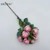 7 Rosas de Flocos de Neve Pequenas Individuais com Bordas Queimadas, Rosas Retrô, Adereços de Fotografia, Fundo Falso, Flores de Seda Florais para Sala de Estar