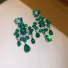 Pendientes de Botón Cuadrados con Flor de Diamante Incrustado de Aguja Plateada Europea y Americana con Colgante de Borla en Forma de Gota de Agua Pendientes de Moda con Sentido de Diseño Accesorios de Pendientes Versátiles para Mujer