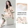 Pijama de Mujer de Manga Corta Estilo Nuevo de Verano con Almohadillas en el Pecho y Pantalones de Tres Cuartos, Conjunto de Ropa de Casa Gris Holgada y a la Moda Estilo Coreano
