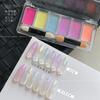 Manicure Xiaoying-Pó Espelho Mágico Sólido de Seis Cores Pó Aurora Manicure Sereia Fada Pó Concha Espelho Borda Gancho