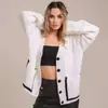 Cárdigan de Punto con Bloques de Color y Bolsillo de Exportación Transfronteriza 2025 Otoño e Invierno Nuevo Holgado Talla Grande Cuello en V Suéter Abrigo para Mujer