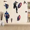 Pegatinas de Pared Marvel Transfronterizas de Comercio Exterior Estéreo 3D Capitán América Habitación Infantil Dibujos Animados Vengadores Pegatinas de Pared