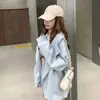 Chaqueta con capucha y cremallera irregular de cáscara de naranja, sudadera tipo cárdigan casual con botones a presión y cuello desplegable, prenda superior con diseño para ir al trabajo