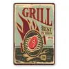 Insignia retro americana serie de época pintura al óleo cafetería bar decoración de pared personalizada colgante de metal venta al por mayor