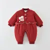 Ropa para Bebé, Ropa de Invierno, Monos para Bebé, Vestidos para Bebé Niña de Mes Completo y 100 Días, Ropa Formal para Bebés de un Año, Ropa de Algodón para Exteriores, Atuendos de Saludo de Año Nuevo
