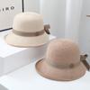 Sombrero de pescador para mujer, de primavera y otoño, para viajes, estilo británico, informal, combinable, de punto japonés, aspecto pequeño