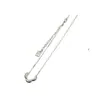 Joia Ins Coreana Nicho Simples Prata Brilhante Prata Esterlina S925 Contas Ovais Emendadas Colar Elegante Versátil e Estilo Exquisito